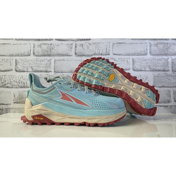 Altra Shoes - Altra Olympus 5 Shoes Womens Size 7 Blue Mesh Trail Running Zero Drop Vibram